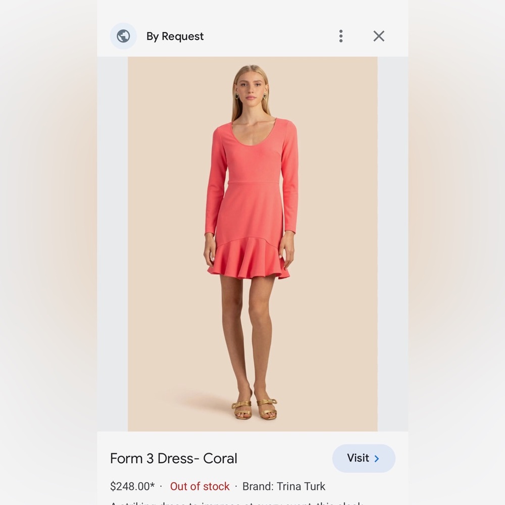 trina turk coral dress